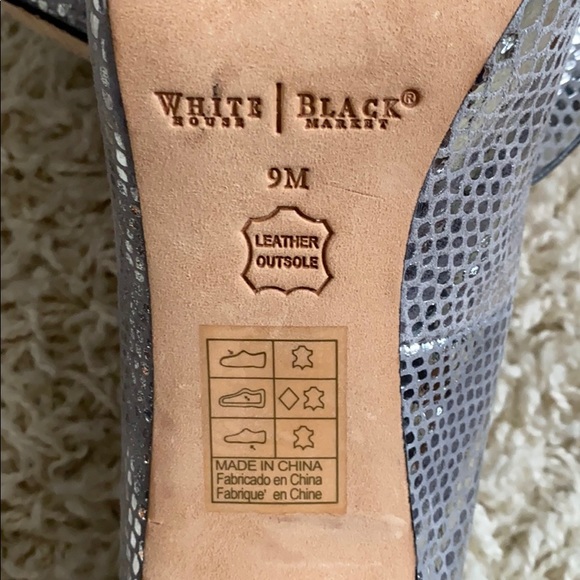 Silver White House Black market Heels. - Picture 4 of 4